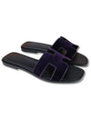 Oran Velvet Violet Slippers 37 H232156Z - HERMES - BALAAN 1