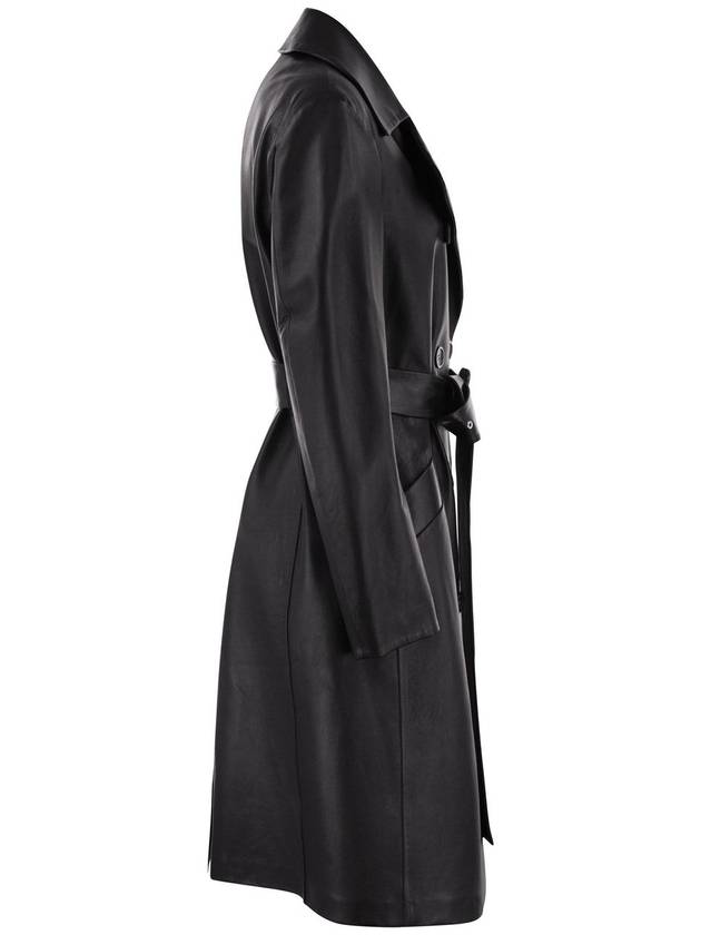 Giostra nappa leather trench coat black - MAX MARA SPORTMAX - BALAAN 4