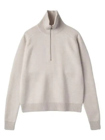 Half zip up wool knit white - TOTEME - BALAAN 1