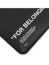 For Belongings Logo Print Clutch Bag Black - OFF WHITE - BALAAN 5