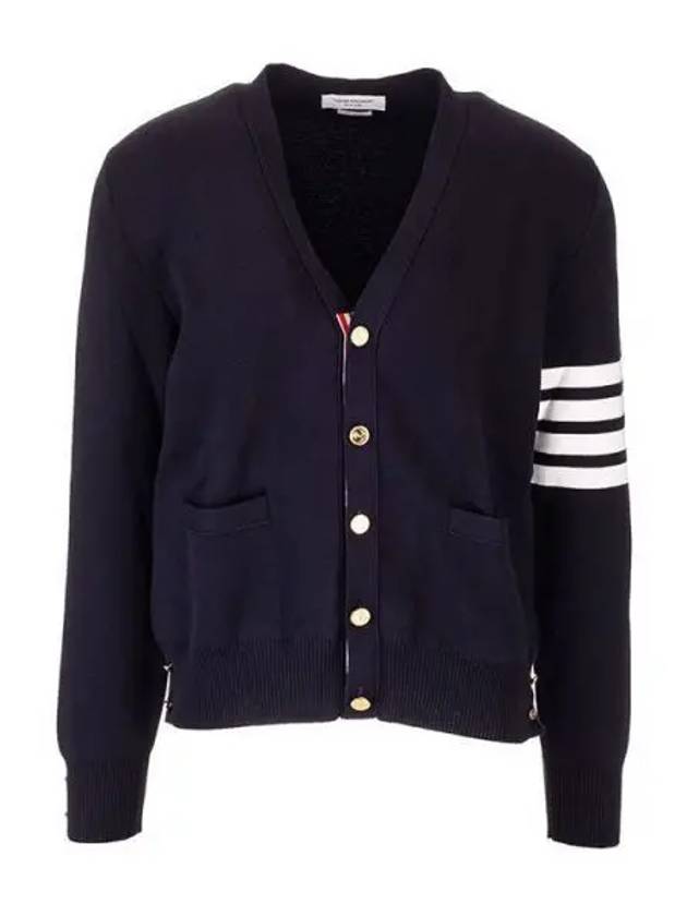 Milano Stitch 4 Bar Cardigan Navy - THOM BROWNE - BALAAN 2