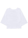 Women's Boke Cotton Crop Short Sleeve T-Shirt White - KENZO - BALAAN 3