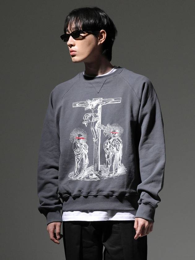 Unholy Overfit Sweatshirt Charcoal - CODE I'M - BALAAN 1