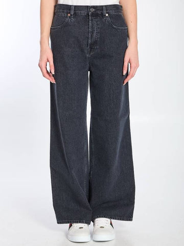 Wide Leg Denim Trousers - GUCCI - BALAAN 1