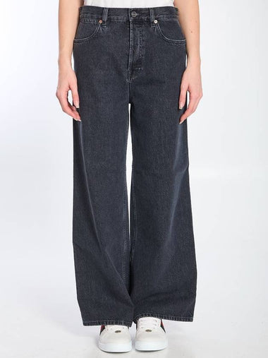 Wide Leg Denim Trousers - GUCCI - BALAAN 1