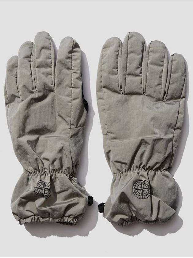 Logo Nylon Gloves Beige - STONE ISLAND - BALAAN 2