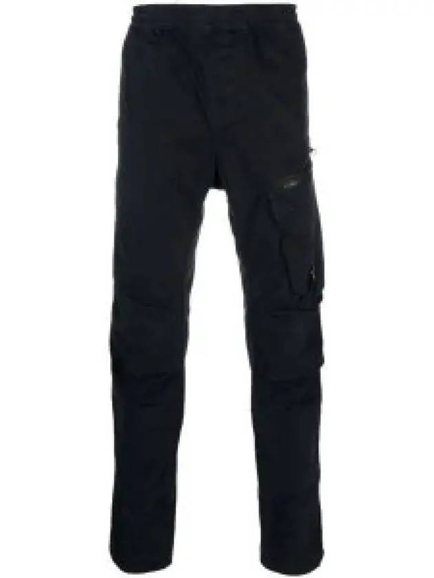 Logo Patch Tapered Straight Pants Black - CP COMPANY - BALAAN 2