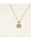 Amulette Constance Pendant Rose Gold Blue Sapphire 74230 - HERMES - BALAAN 5