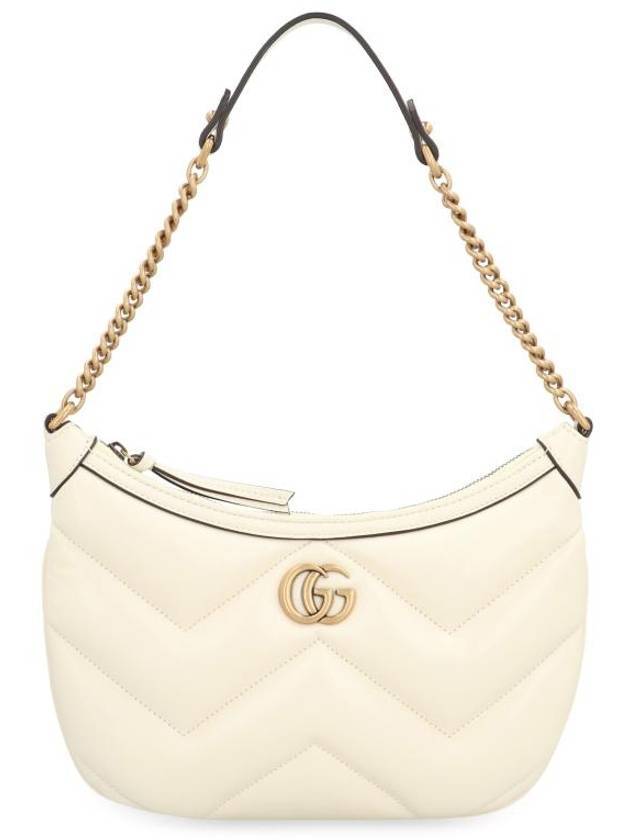 Marmont Small Leather Shoulder Bag White - GUCCI - BALAAN 1