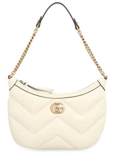 Marmont Small Leather Shoulder Bag White - GUCCI - BALAAN 1