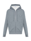 Bold Fox Head Patch Cotton Zip-Up Hoodie Grey - MAISON KITSUNE - BALAAN 2