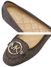 Lillie Logo Moccasin Flat Shoes Shoes Brown - MICHAEL KORS - BALAAN 5