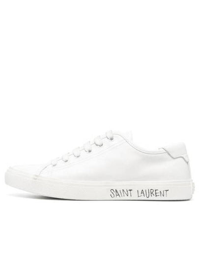 Malibu Logo Low Top Sneakers White - SAINT LAURENT - BALAAN 2