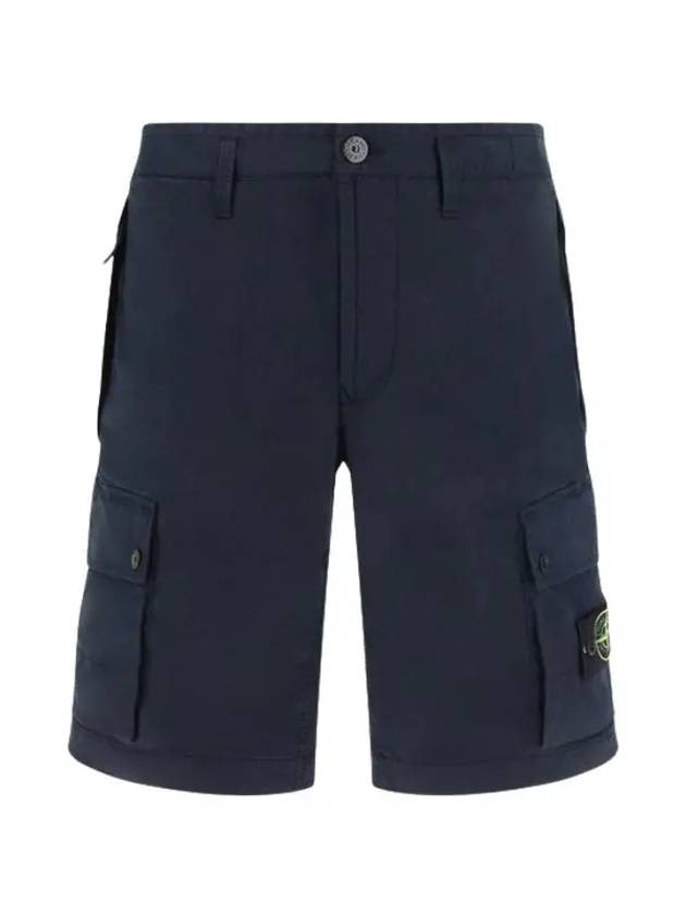 Wappen Cargo Bermuda Shorts Navy - STONE ISLAND - BALAAN 3