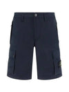 Wappen Cargo Bermuda Shorts Navy - STONE ISLAND - BALAAN 4