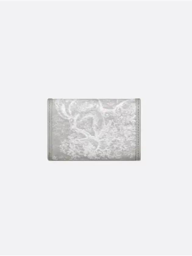 30 Montaigne Glycine Reverse Jacquard Half Wallet Grey - DIOR - BALAAN 5