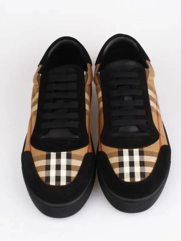 Vintage Check Cotton Suede Low Top Sneakers Brown - BURBERRY - BALAAN 6