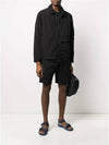 Men's Lens Wappen Bermuda Cargo Shorts Black - CP COMPANY - BALAAN 4