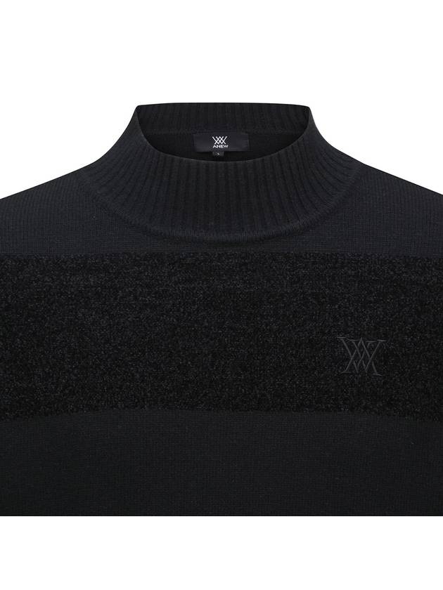 Official MEN KNIT BLOCK HIGH NECK SWEATER BK - ANEWGOLF - BALAAN 4