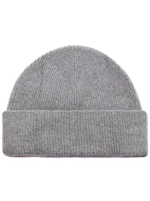 De Coeur Ribbed Knit Beanie Grey - AMI - BALAAN 6