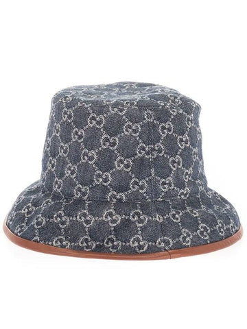 GG Canvas Bucket Hat Blue - GUCCI - BALAAN 1