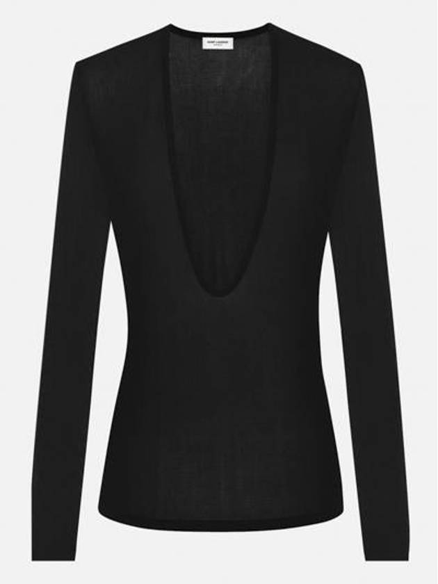 N26 women's top viscose knit top - SAINT LAURENT - BALAAN 3