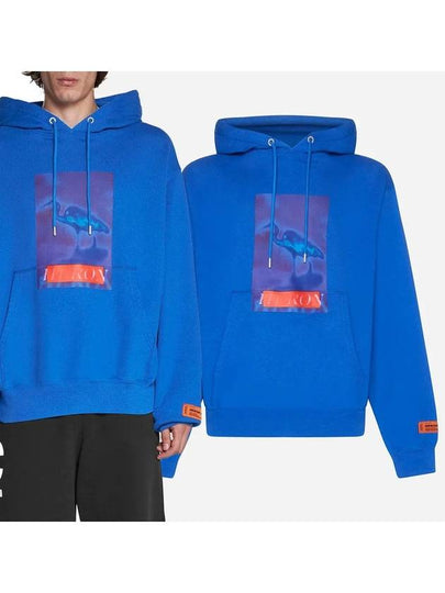 Censored Graphic Print Hoodie Blue - HERON PRESTON - BALAAN 2