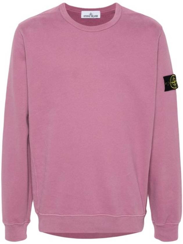 Wappen Patch Crew Neck Cotton Sweatshirt Pink - STONE ISLAND - BALAAN 2