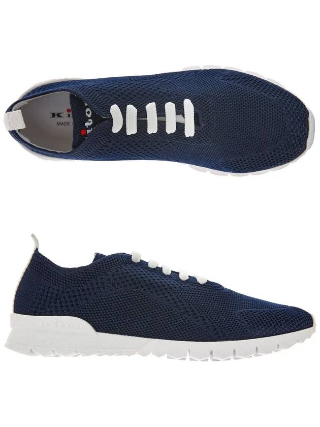 Fit Knit Low Top Sneakers Navy - KITON - BALAAN 3