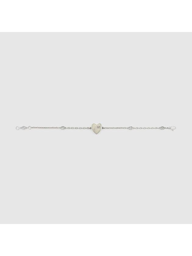 Heart Interlocking G Bracelet 925 Sterling Silver - GUCCI - BALAAN 3