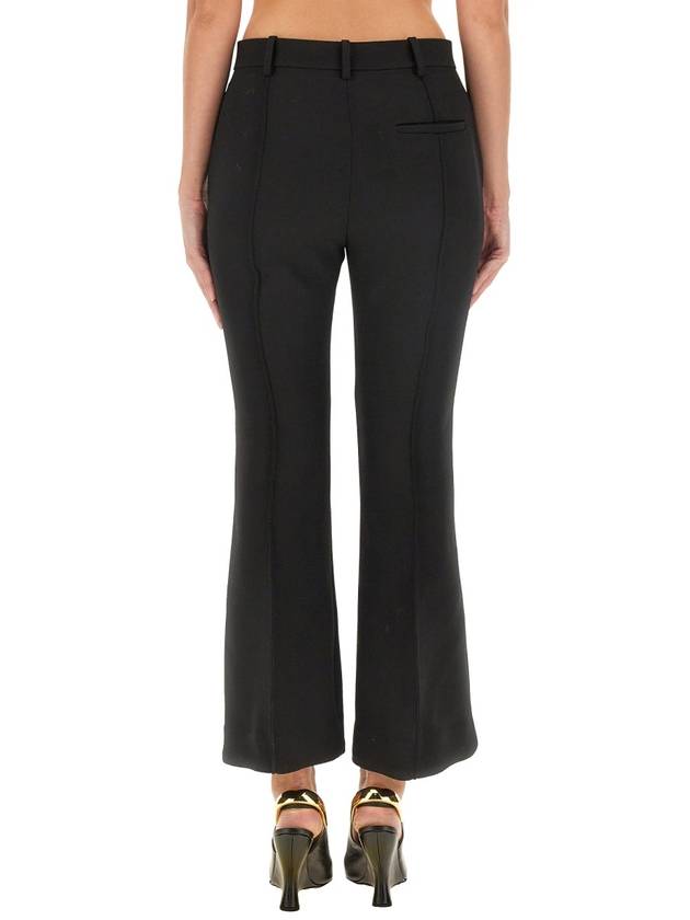 Veneta Flare High Waist Pants Black - BOTTEGA VENETA - BALAAN 4