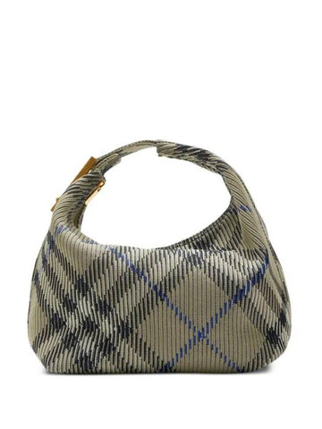 Peg Duffel Check Medium Tote Bag Lichen - BURBERRY - BALAAN 1