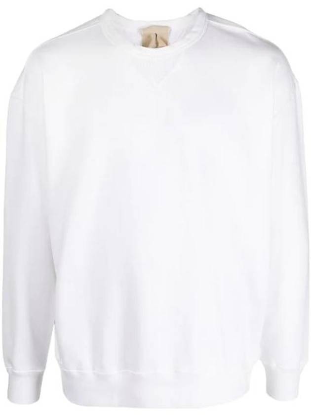 Garment Dyed Cotton Jersey Sweatshirt White - TEN C - BALAAN 1