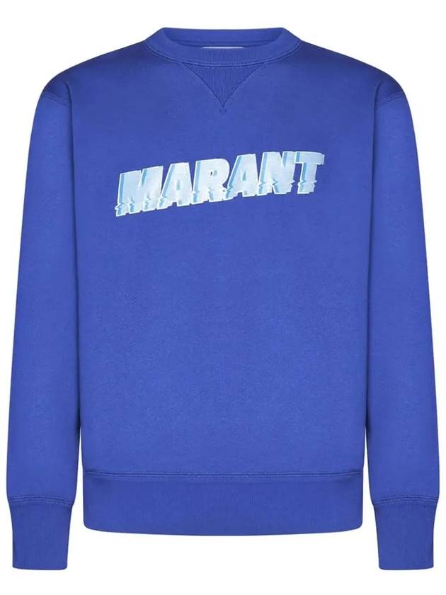 Miky Logo Print Sweatshirt Blue - ISABEL MARANT - BALAAN 3