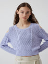 Shoulder slit cable knit PURPLE - REAL ME ANOTHER ME - BALAAN 2