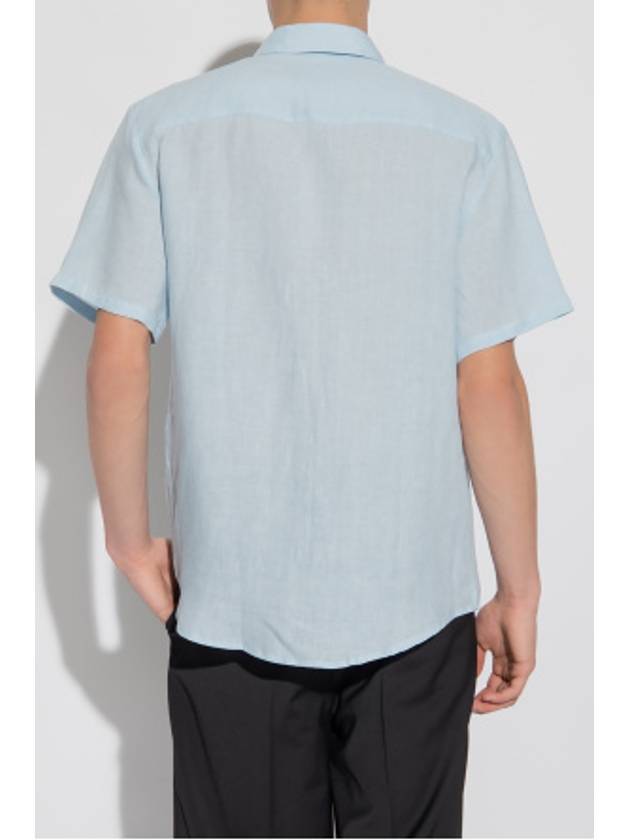 Bellini Linen Short Sleeve Shirt Blue - A.P.C. - BALAAN 4