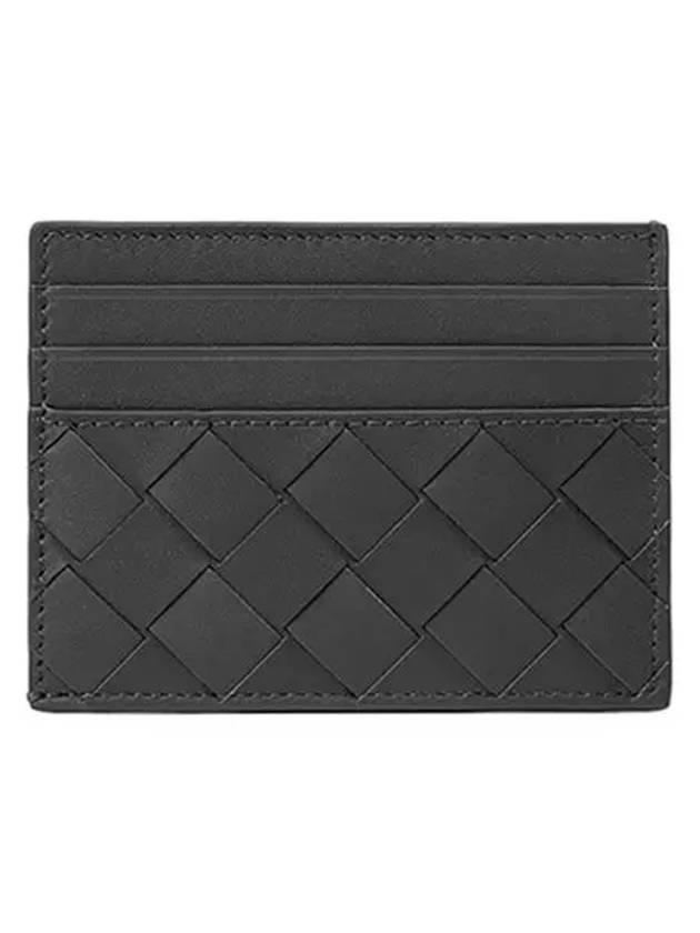 Intrecciato Leather Card Wallet Thunder - BOTTEGA VENETA - BALAAN 3