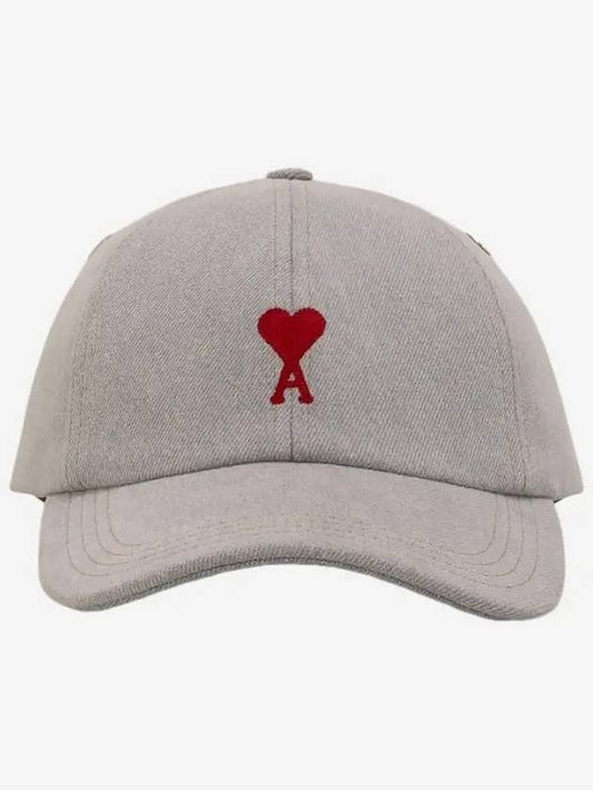 Red de Coeur embroidered cap Jabel gray UCP006 DE0028 0555 - AMI - BALAAN 1