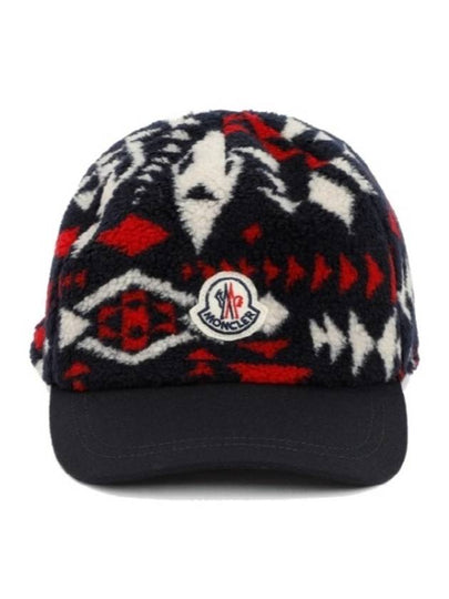 Teddy Jacquard Ball Cap Navy - MONCLER - BALAAN 2