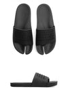 Embossed Logo Tabi Slippers Black - MAISON MARGIELA - BALAAN 5