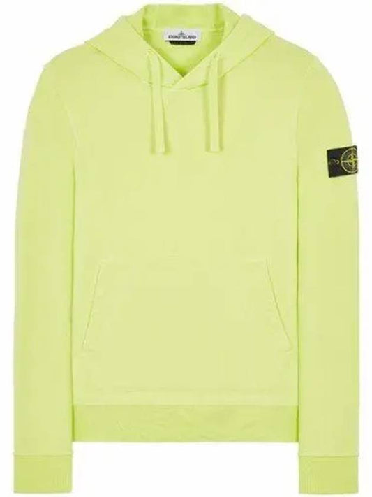 Waffen Patch Cotton Fleece Hoodie Lemon - STONE ISLAND - BALAAN 2