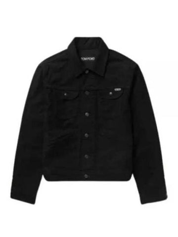 Trucker Jacket Black - TOM FORD - BALAAN 1