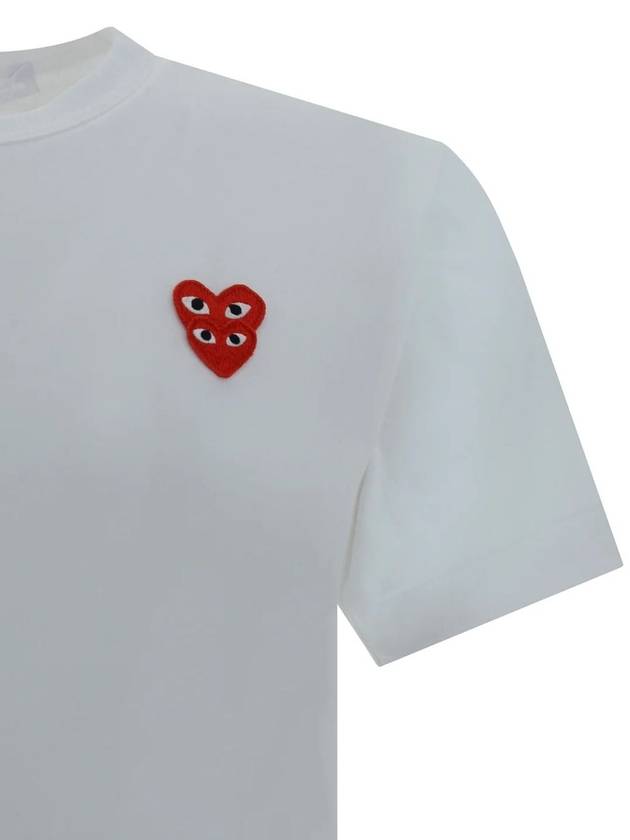 COMME DES GARÇONS PLAY TSHIRT DOUBLE RED EMBLEM - COMME DES GARCONS PLAY - BALAAN 3