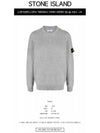 Logo Patch Crew Neck Wool Knit Top Grey Melange - STONE ISLAND - BALAAN 3