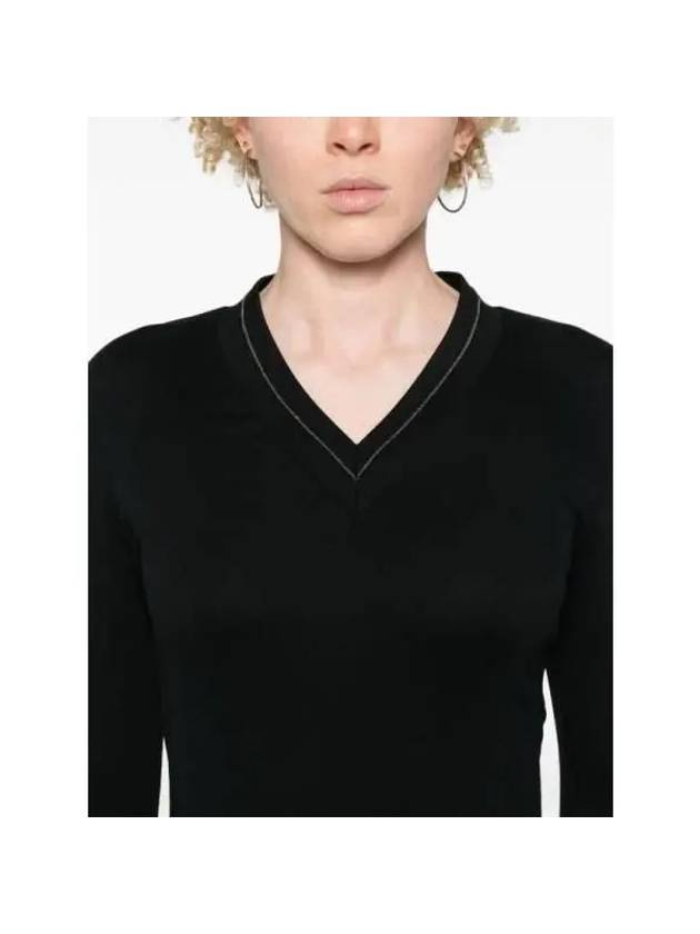 Long Sleeve T Shirt M0TC8EL512C101 Black - BRUNELLO CUCINELLI - BALAAN 6