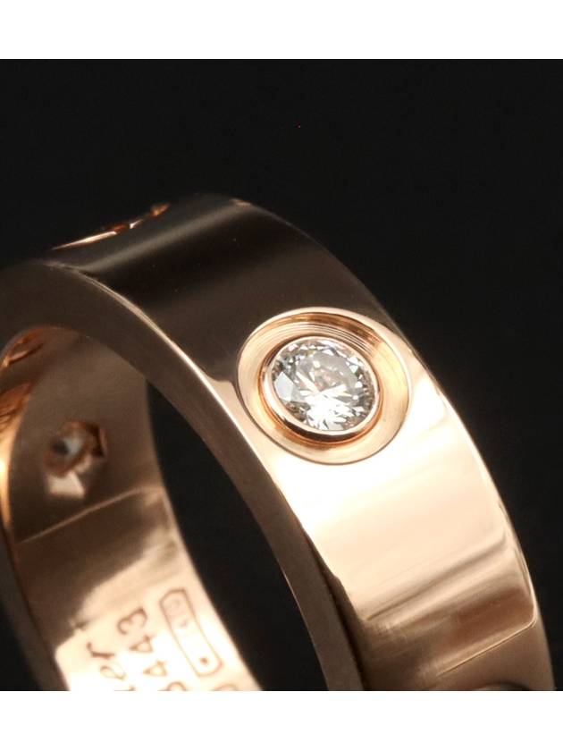 18K Rose Gold 3P Diamond Love Ring No 52 B4087552 - CARTIER - BALAAN 7