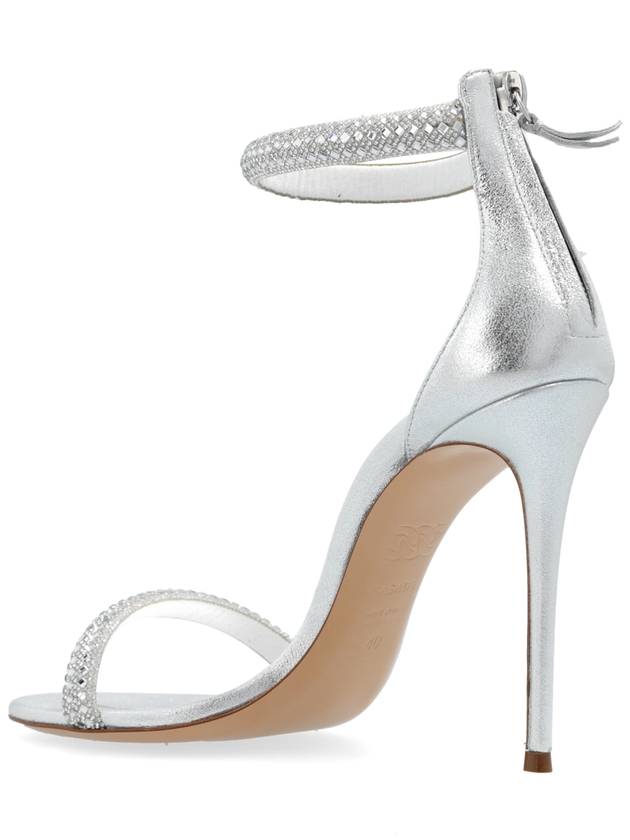 Casadei Leather Heeled Sandals, Women's, Silver - CASADEI - BALAAN 5