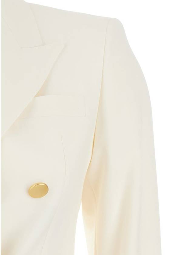 'Parigi' White Double-Breasted Suit With Peak Revers In Wool Blend Stretch Woman - TAGLIATORE - BALAAN 3