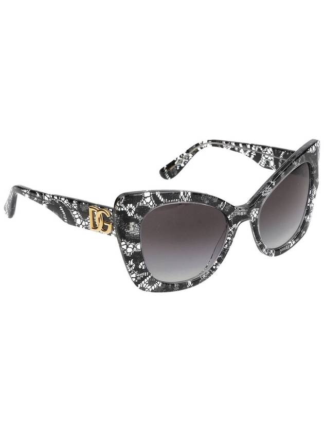 Eyewear Lace Detail Cat Eye Frame Sunglasses DG4405 - DOLCE&GABBANA - BALAAN 5