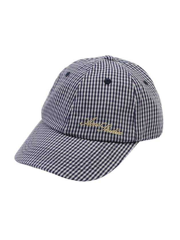 Check Baseball Ball Cap Navy - ACNE STUDIOS - BALAAN 2